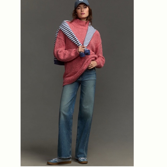 NWT Anthropologie The Need-lt Oversized Mock Neck Sweater - Picture 5 of 11